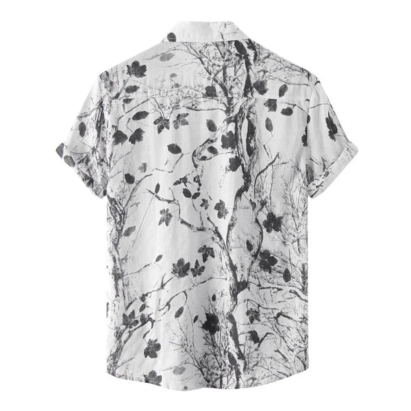 Camisa Manga Curta Estampada Campannari Floral