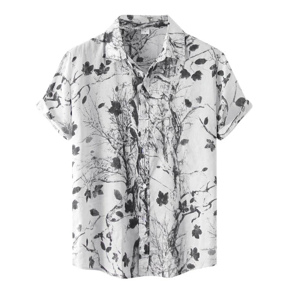 Camisa Manga Curta Estampada Campannari Floral