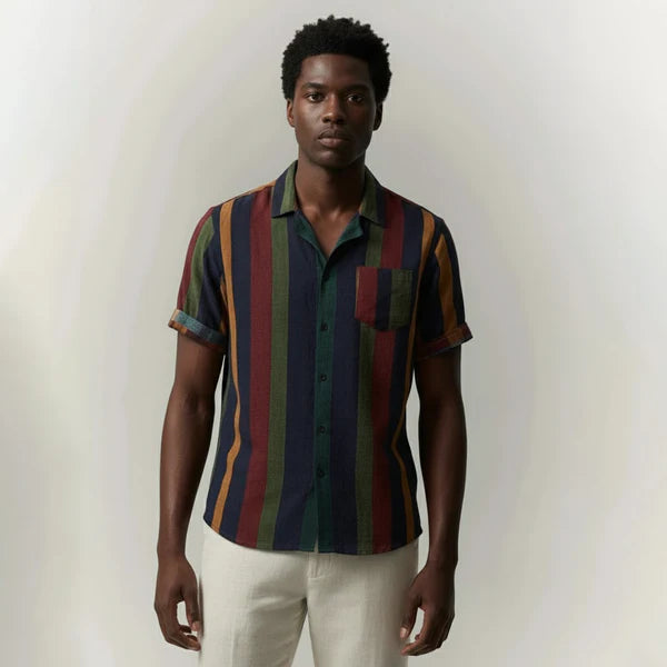 Camisa Manga Curta Leve Listrada Campannari