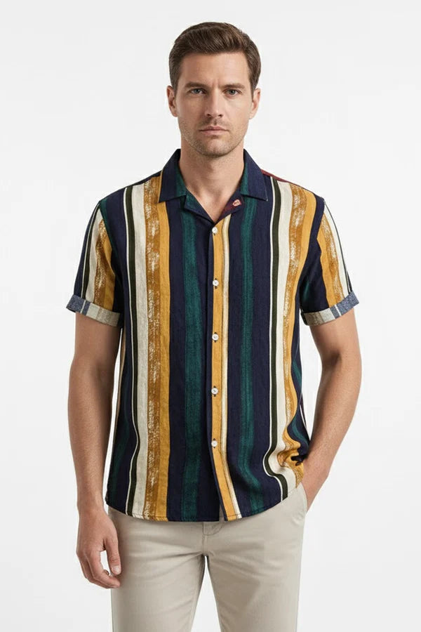 Camisa Manga Curta Campannari Vintage