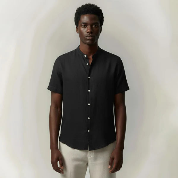 Camisa Masculina Lisa Gola Padre Campannari Essentials