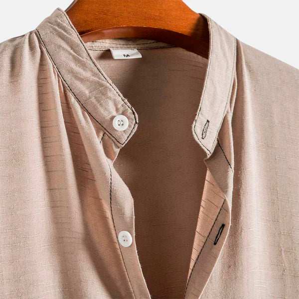 Camisa Masculina Lisa Gola Padre Campannari Essentials