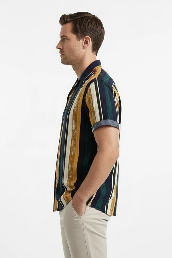 Camisa Manga Curta Campannari Vintage