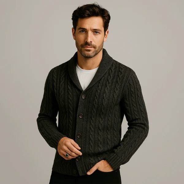 Cardigan Masculino em Algodão Pima Campannari