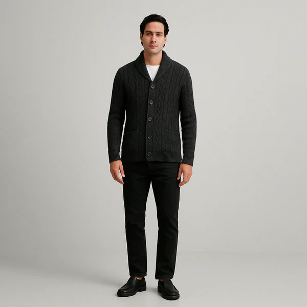 Cardigan Masculino em Algodão Pima Campannari