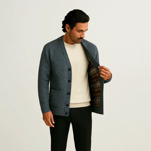 Cardigan Masculino Campannari em Lã